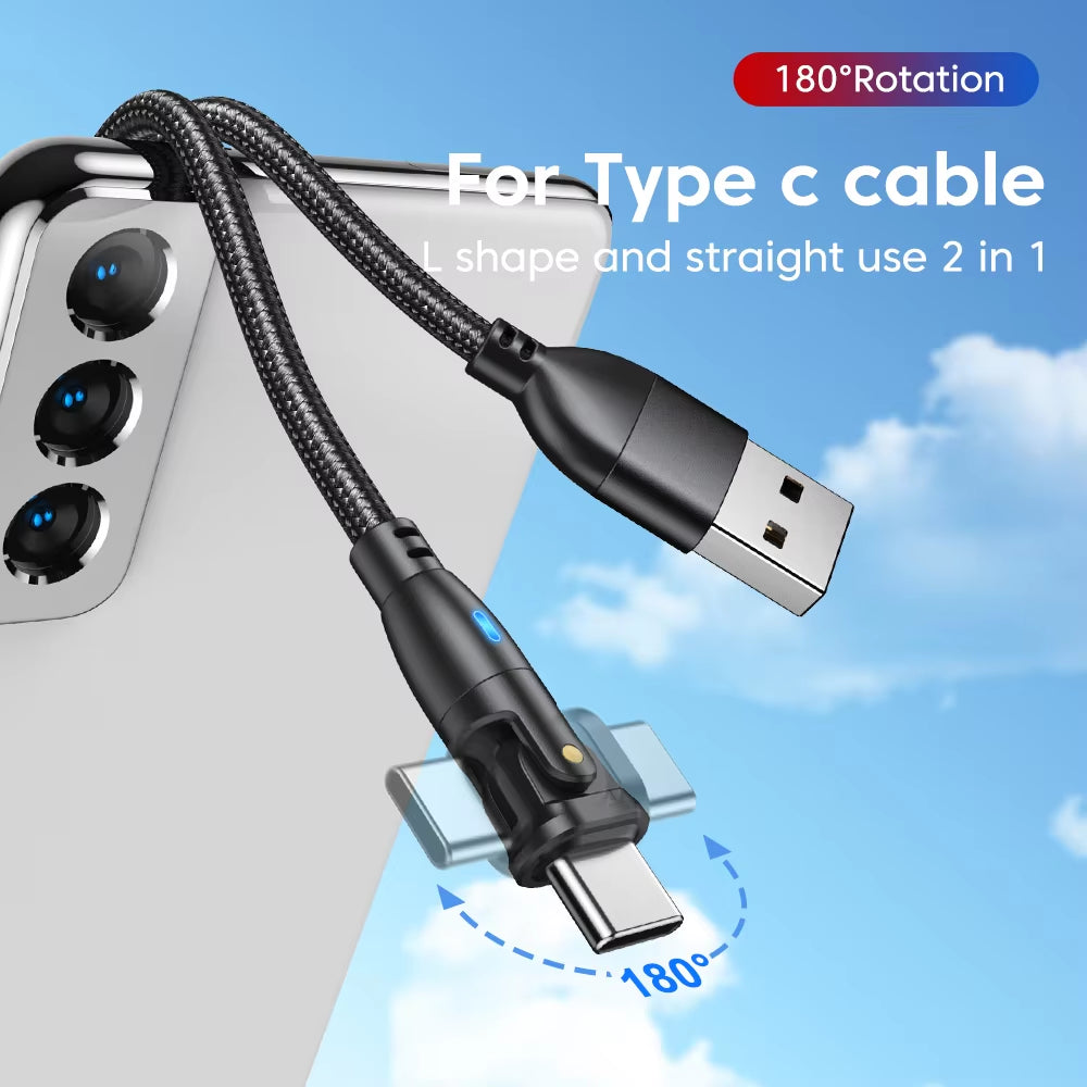 Fast Charging USB Type C Cable - Compatible with Realme, Huawei P30, Samsung, Oneplus, Poco F3, and iPhone - 3A Data Transfer Cord