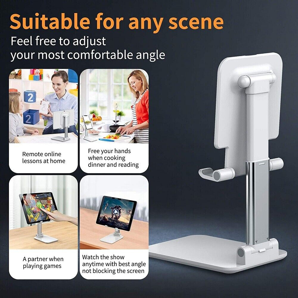 Foldable Desktop Cell Phone & Tablet Stand – Adjustable Holder for Home & Office