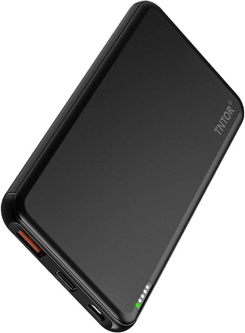 Ultra Slim 10000mAh Portable Charger - 18W PD3.0 & QC3.0 Fast Charge Power Bank for iPhone, Samsung, LG & More