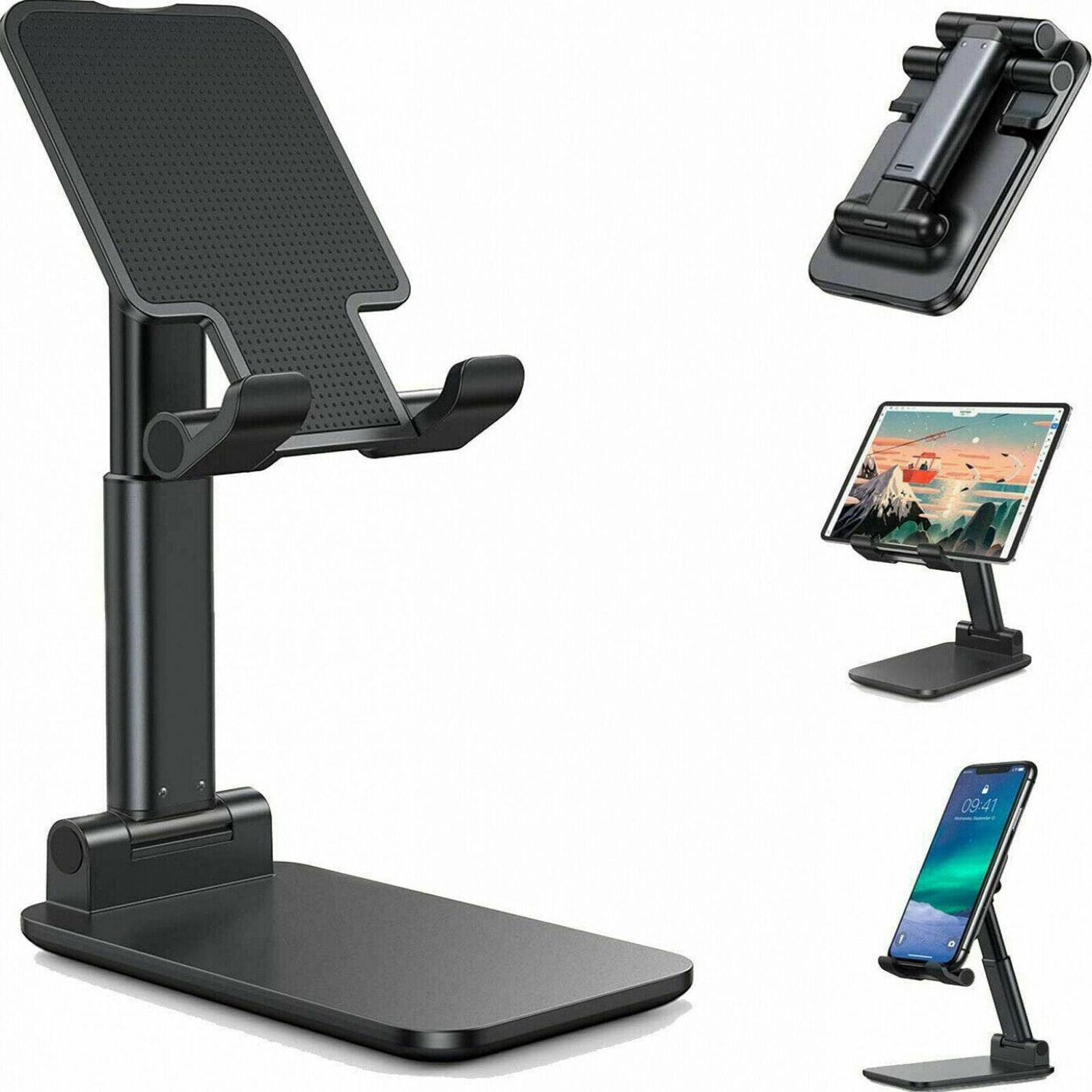 Foldable Desktop Cell Phone & Tablet Stand – Adjustable Holder for Home & Office