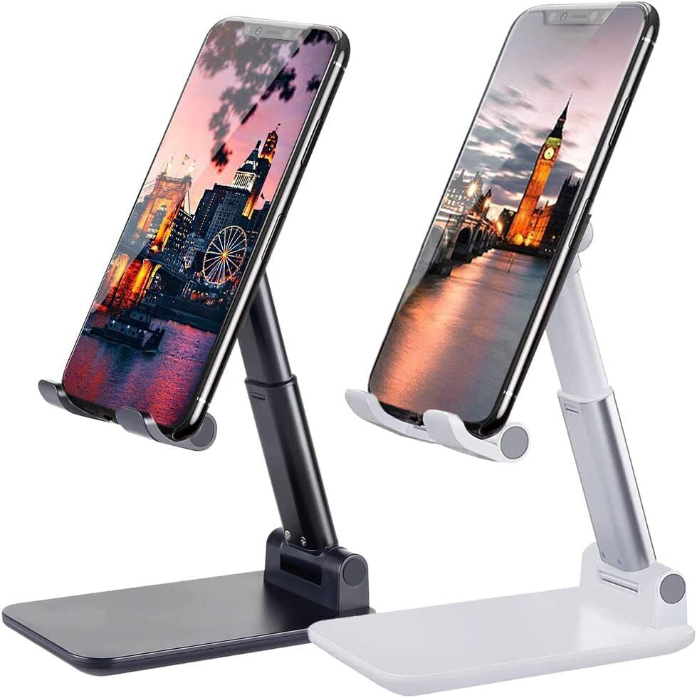Foldable Desktop Cell Phone & Tablet Stand – Adjustable Holder for Home & Office