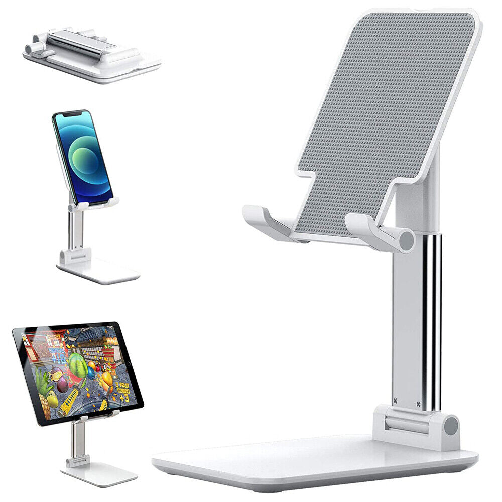 Foldable Desktop Cell Phone & Tablet Stand – Adjustable Holder for Home & Office