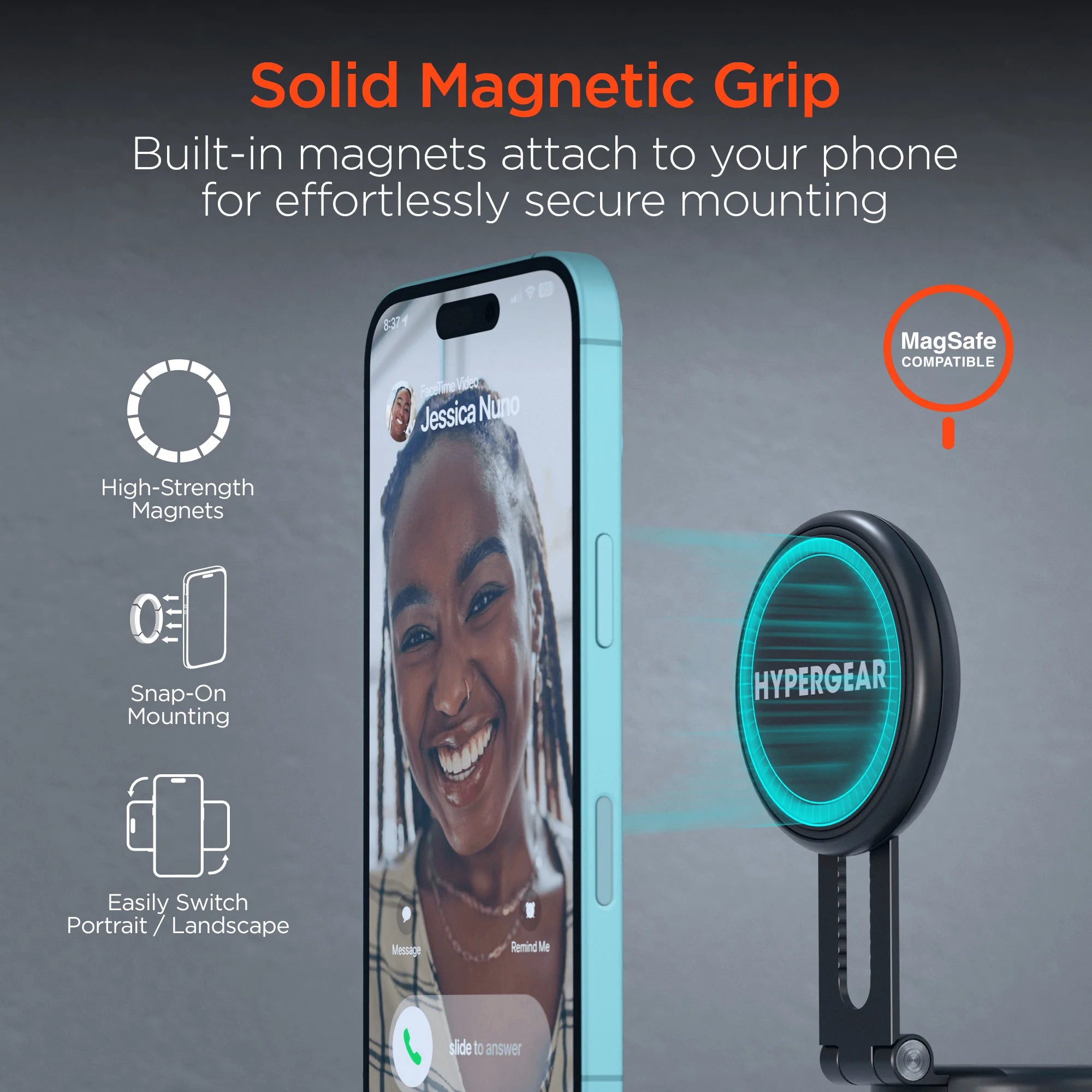 Hypergear Mag Vac Magnetic Phone Mount with Vacuum Suction Cup Base