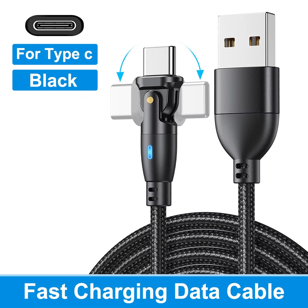 Fast Charging USB Type C Cable - Compatible with Realme, Huawei P30, Samsung, Oneplus, Poco F3, and iPhone - 3A Data Transfer Cord