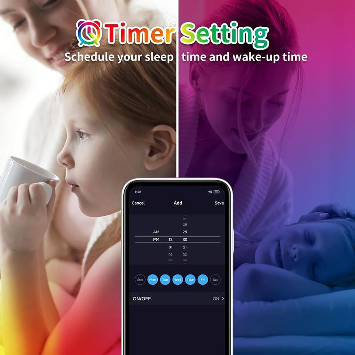 Smart RGB+IC 16.4Ft Led Strip Lights for Bedroom,Dream Color Led Lights 16 Million Colors with Voice,5050 Led Strips with Remote Wifi Strips Light for Bedroom,Room Patry Decor Christmas Gifts