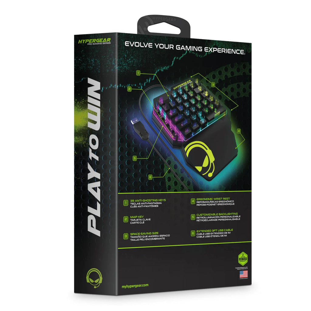 Hypergear Keyvictory One-Handed Gaming Keypad